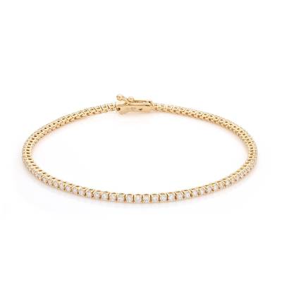 pulsera clásica oro rosa con diamantes