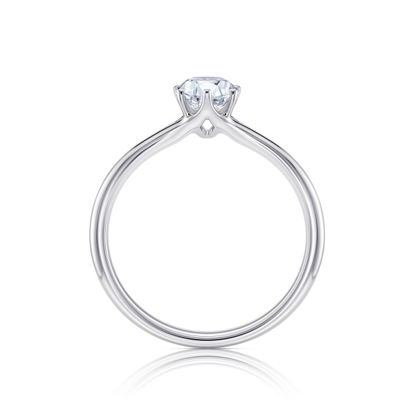 anillo con diamante seis garras