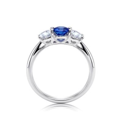 anillo zafiro y 2 brillantes jorge juan