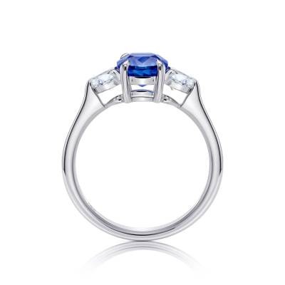 anillo zafiro y diamantes corazón jorge juan