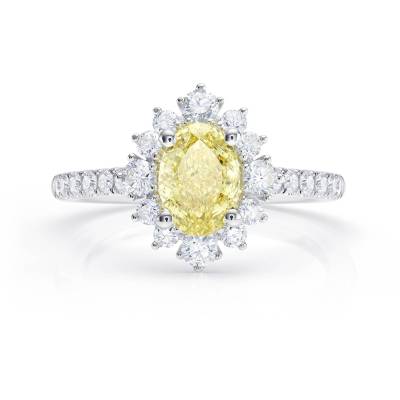 anillo con diamante amarillo natural FANCY