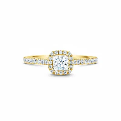 anillo oro amarillo con diamante princesa