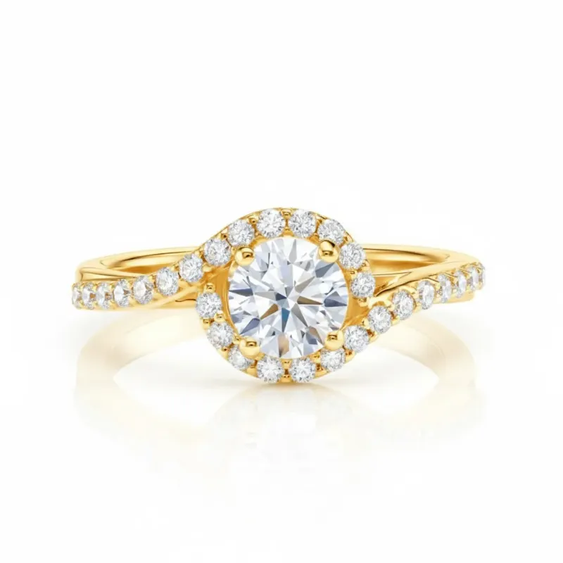 anillo oro y diamantes