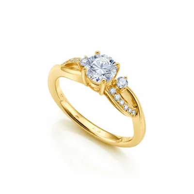 sortija de diamantes y oro