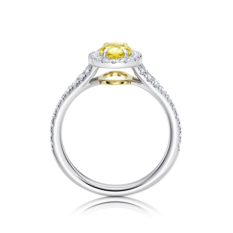 joya con diamante amarillo natural fancy yellow
