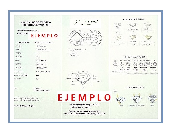 certificado gemológico de los diamantes