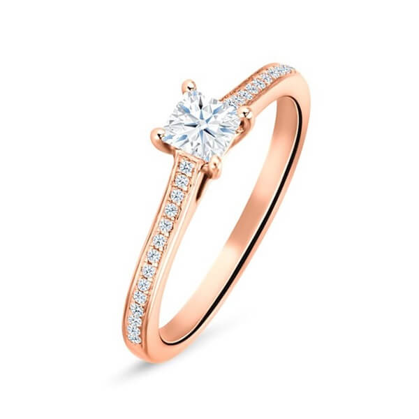 anillos de compromiso oro rosa
