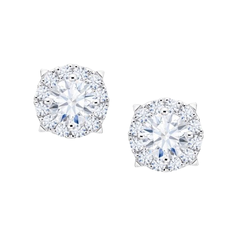 Pendientes con diamantes de alta joyería