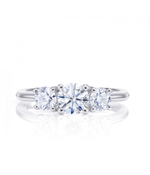 Sortija "Agadir" Tresillo de diamantes de compromiso -SR108