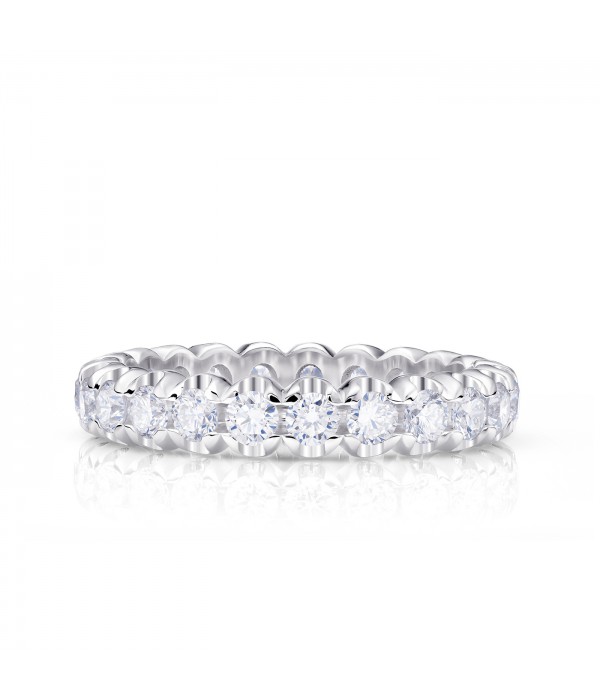 Alianza "Eternity" de brillantes en oro blanco 18K   SML14