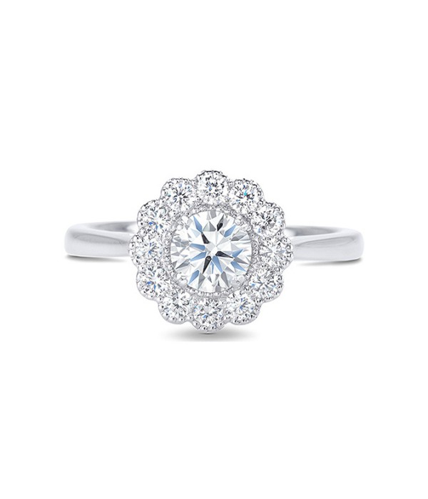 Sortija “Luz diamonds” clásica oro 18k elegante y femenina