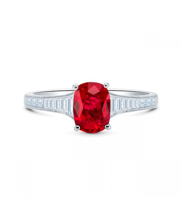 Anillo Rubí Baguettes RED VICENZA - SR 78 RUBI