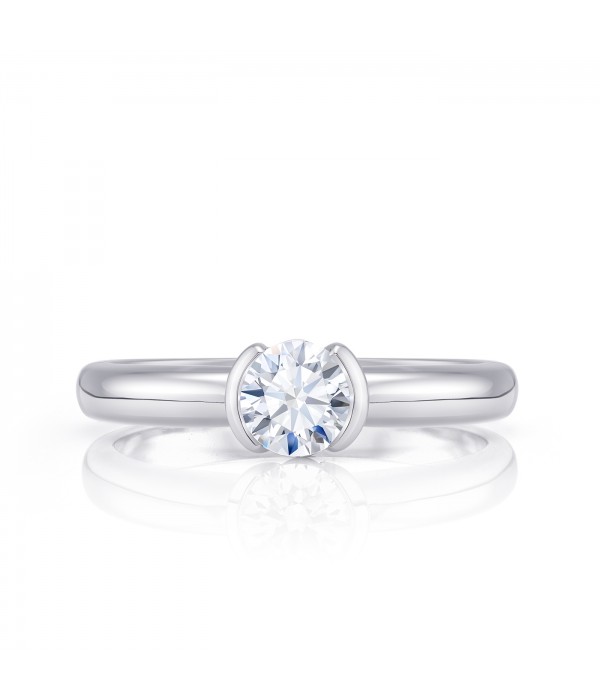 Anillo "Antic S" Oro y brillante engastado en medias lunas