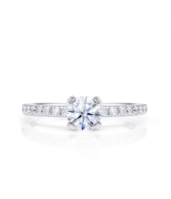 Anillo "Oslo" clásico de promesa con Brillantes - SR 24