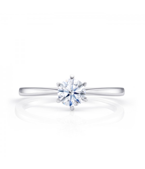 Anillo clásico "Florencia PT" platino y diamante 