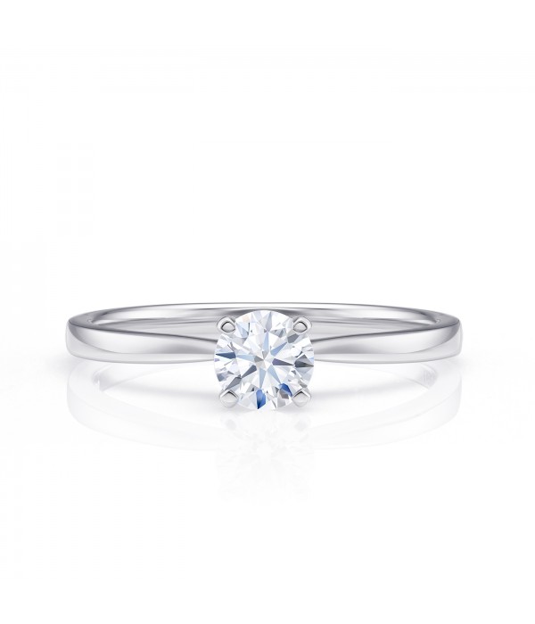 Anillo "Praia" de Pedida mujer de oro y diamante de estilo clásico - SR32