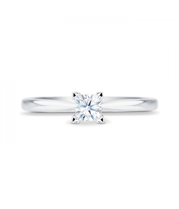 Anillo de Platino 950 Diamante talla Princesa