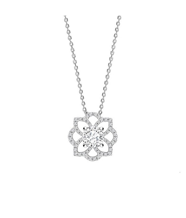 Collar Forma de flor Brillantes "Indira"  - CR 14 OB