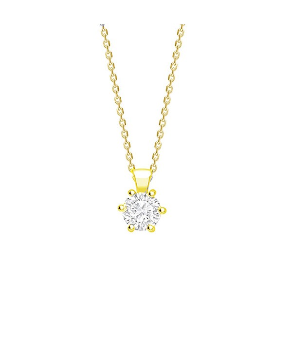 Collar Oro 18K "Hana" con Diamante - CR6 OA