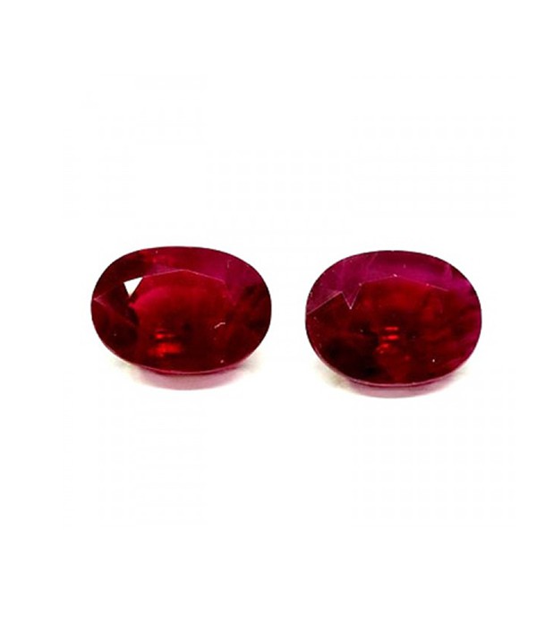 Rubies Pareja oval - H 16- 8,41 cts