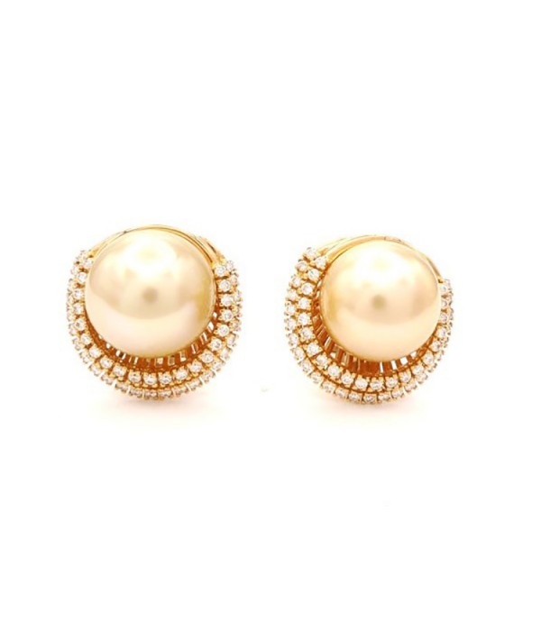 Pendientes Perlas Golden - PI 52