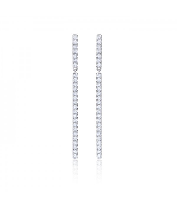 Pendientes largos de brillantes - PPHK8