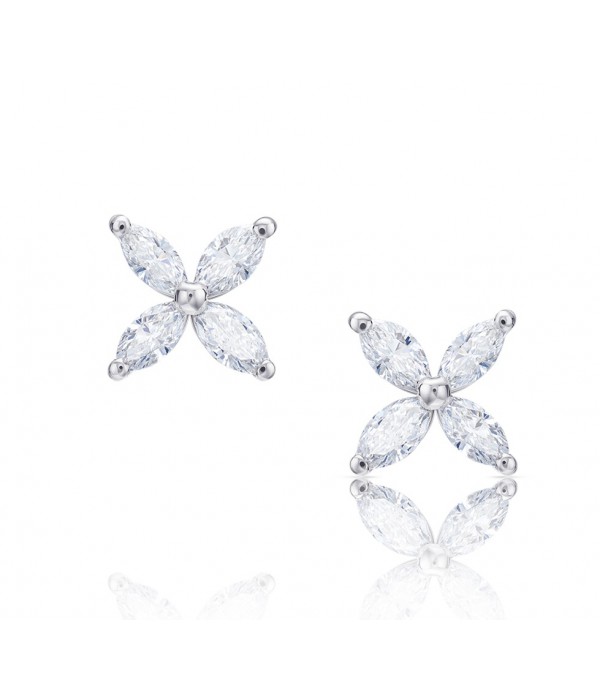 Pendientes Modernos con diamantes Talla Marquise PMJK 3