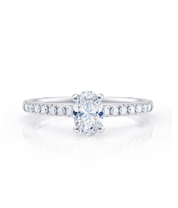 Sortija "Cairo" de oro blanco 18K y Brillantes de compromiso - SR 22