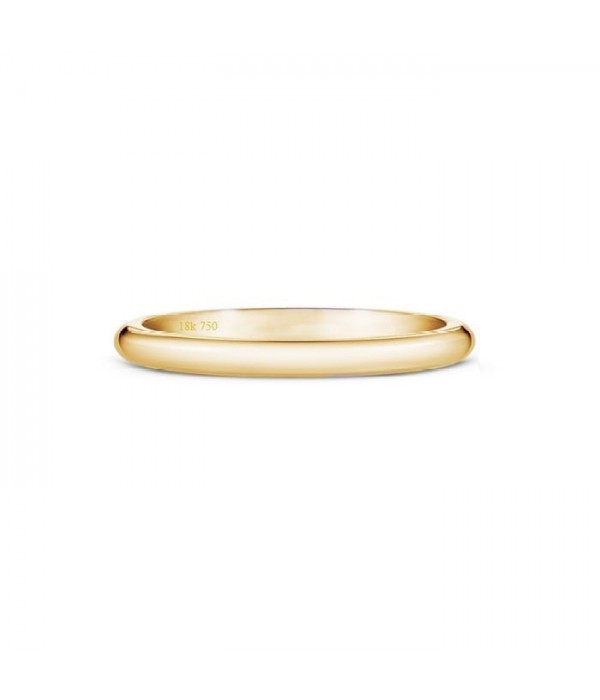 Anillo de oro rosa 2.5 x 1.2 mm media caña Modelo B2OR