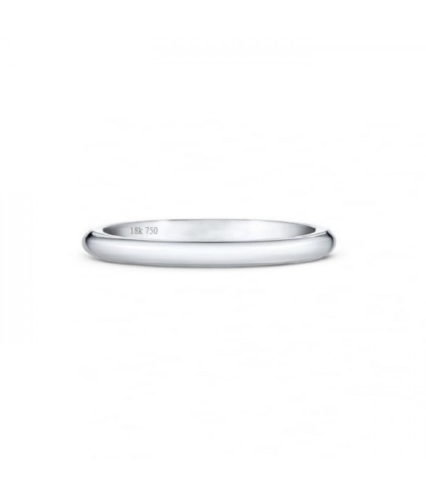 Wedding Band oro blanco 3 por 1.5mm confort B3 MC OB