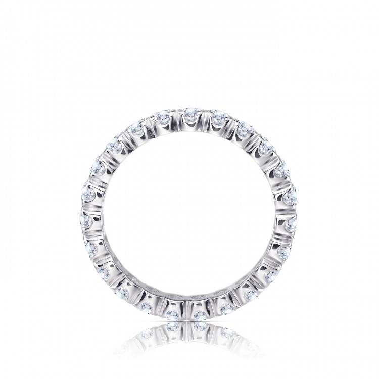 Alianza "Eternity" de brillantes en oro blanco 18K   SML14