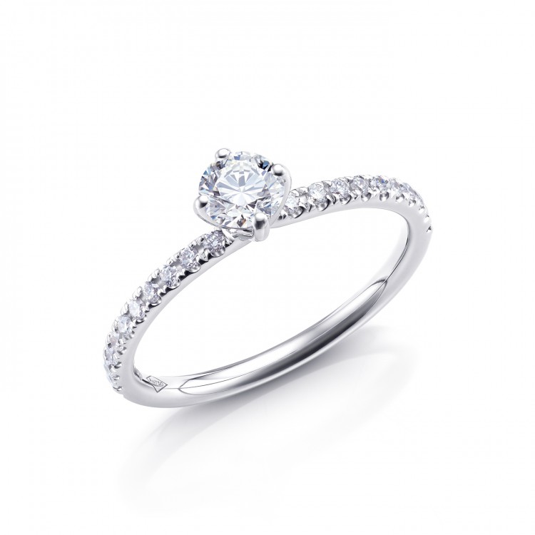 Anillo "Arba Style" diamantes y oro blanco 18k - SR 67