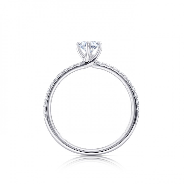 Anillo "Arba Style" diamantes y oro blanco 18k - SR 67