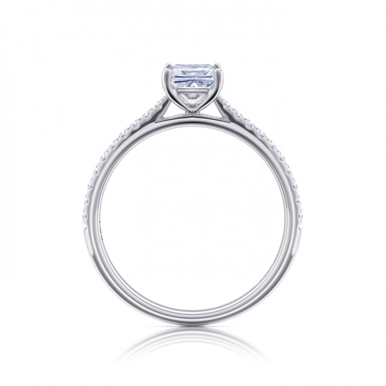Sortija "Itami" de oro blanco 18K con diamantes - SR-58
