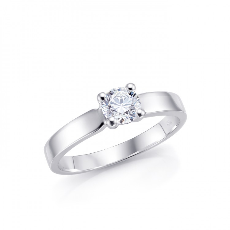 Anillo "Munich" Brillante de pedida en oro 18k - SC 183