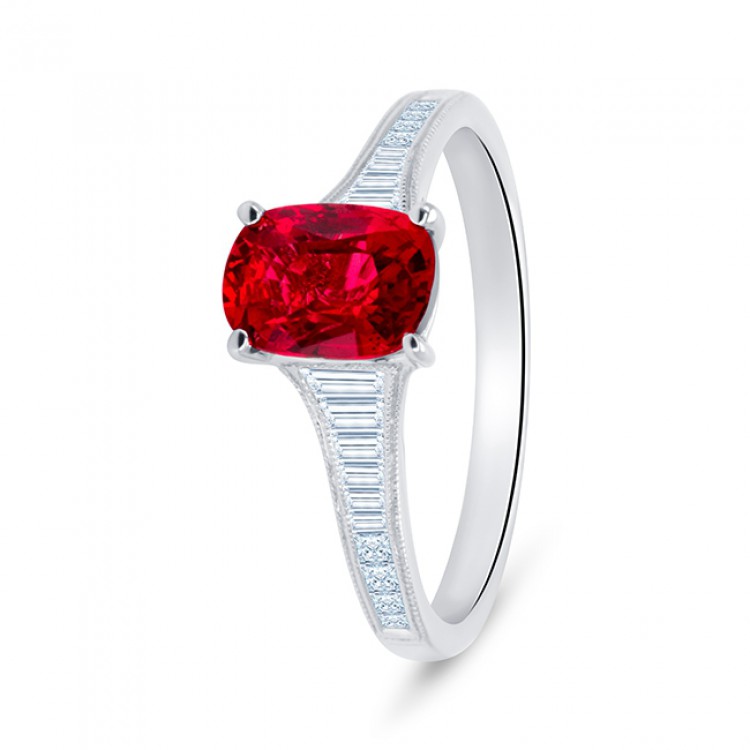 Anillo Rubí Baguettes RED VICENZA - SR 78 RUBI