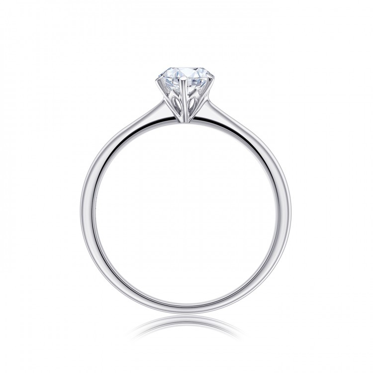 Anillo clásico "Florencia PT" platino y diamante 