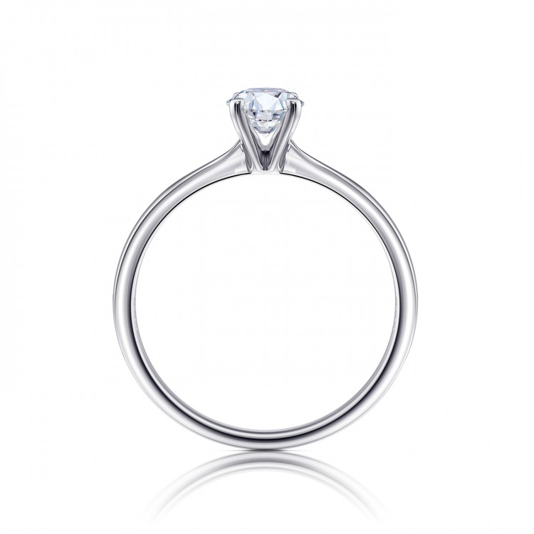 Anillo "Praia" de Pedida mujer de oro y diamante de estilo clásico - SR32