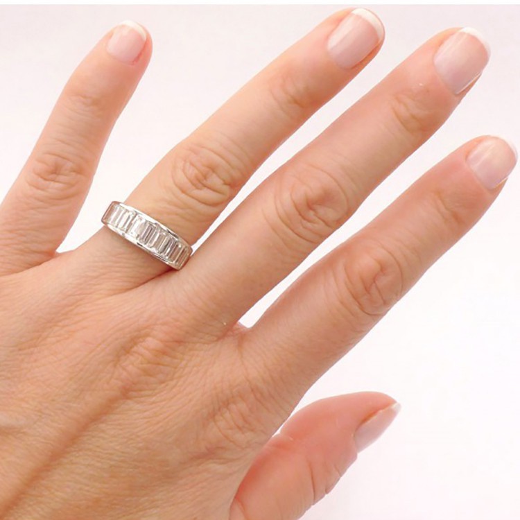 Anillo diamante baguette shop