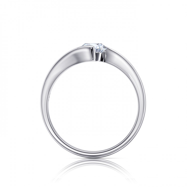 Anillo solitario de mujer "Eclipse S" moderno y actual