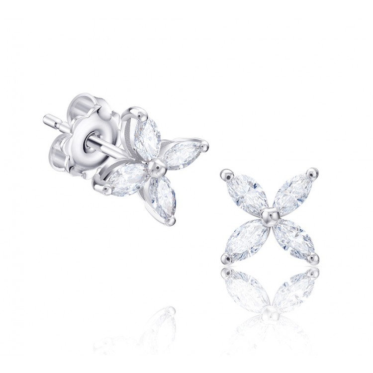 Pendientes Modernos con diamantes Talla Marquise PMJK 3