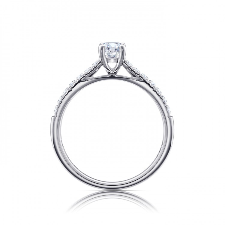 Sortija "Cairo" de oro blanco 18K y Brillantes de compromiso - SR 22