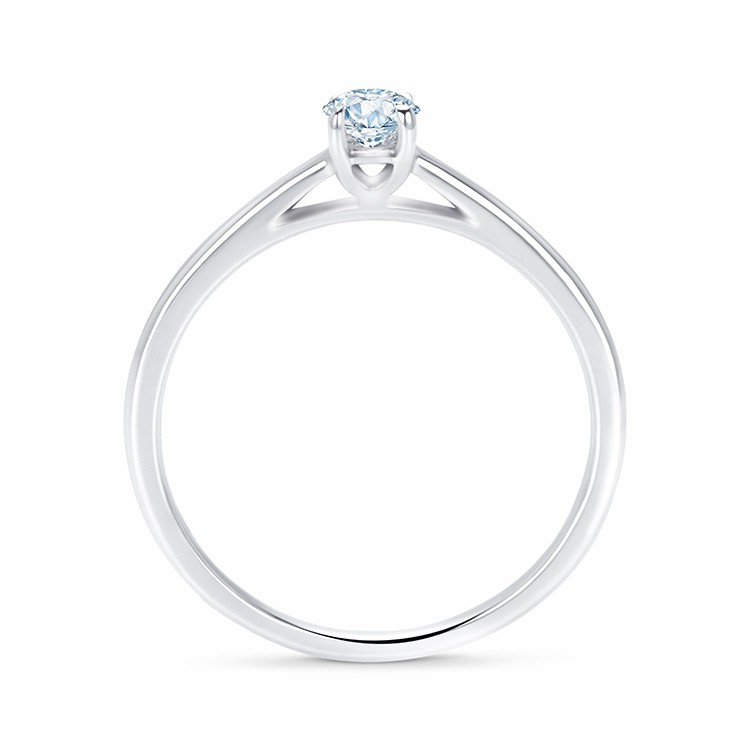 Solitario compromiso "Beauty" diamante: sencillo, elegante y discreto
