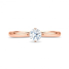 Solitario "Glow" de pedida oro rosa 18k con un brillante de 0.10 quilates - SRR 31