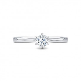 Solitario diamante 0.25 cts. oro blanco de estilo clásico "Firenze"