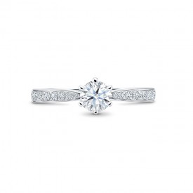  Anillo "Florencia B" 0.25 cts. Oro blanco 18k y diamantes