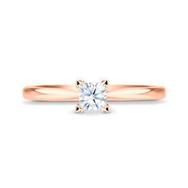 Anillo "Surya-R" solitario oro rosa 18k con diamante talla princesa - SRR 3