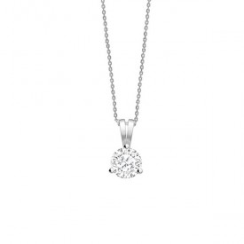 Colgante "SHALOSH " 3 garras Brillante oro blanco CR10 OB 