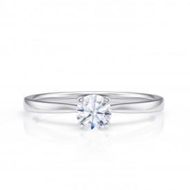 Solitario Praia oro blanco 18K y brillante desde 0.15 quilates 