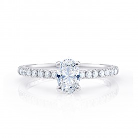 Sortija "Cairo" de oro blanco 18K y Brillantes de compromiso - SR 22